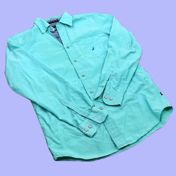 Nautica Other - teal Nautica button up shirt sz small classic fit cotton long sleeved top